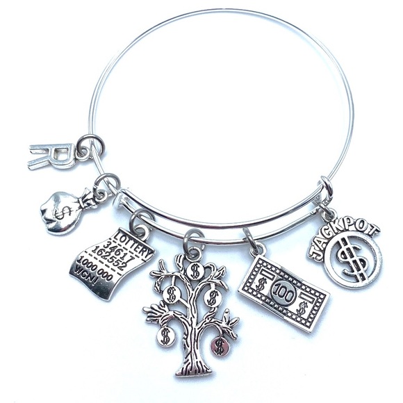 Lottery Theme Charm Bracelet  May Be Personalized - Picture 3 of 6